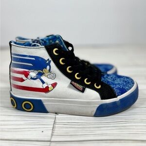 GROUND UP Boys' Sonic the Hedgehog Sega Cartoon Lace Up High Top Sneakers Size 1